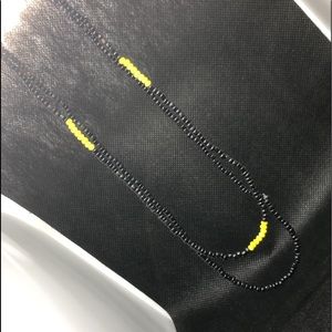 Black n yellow waist bead